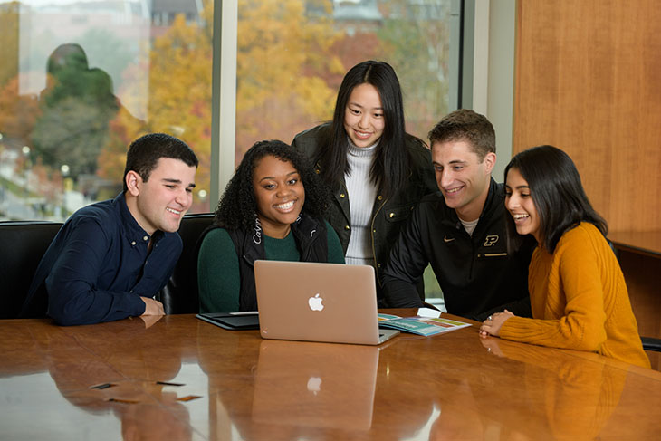 Group of Krannert students