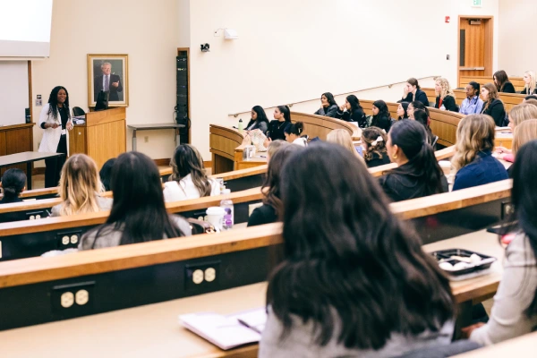 Speaker engaged in classroom