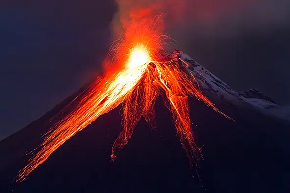 Volcano eruption