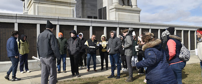 Group of students at outdoor event