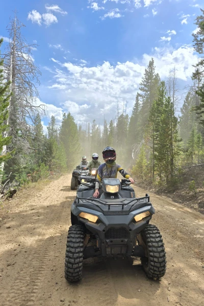 Sarah D'Urso rides ATV