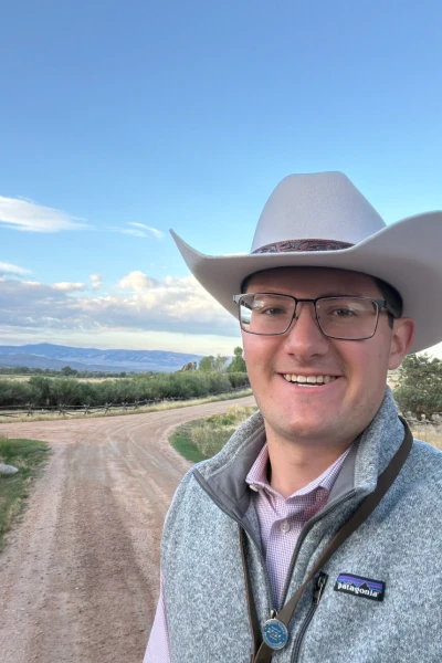 Gregory Kotsiviras selfie wearing cowboy hat