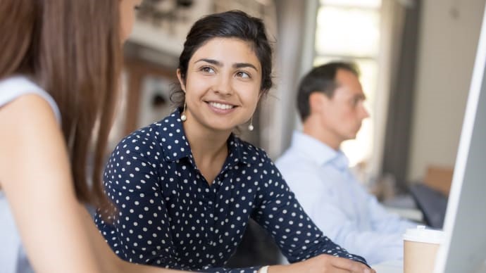 woman smiling