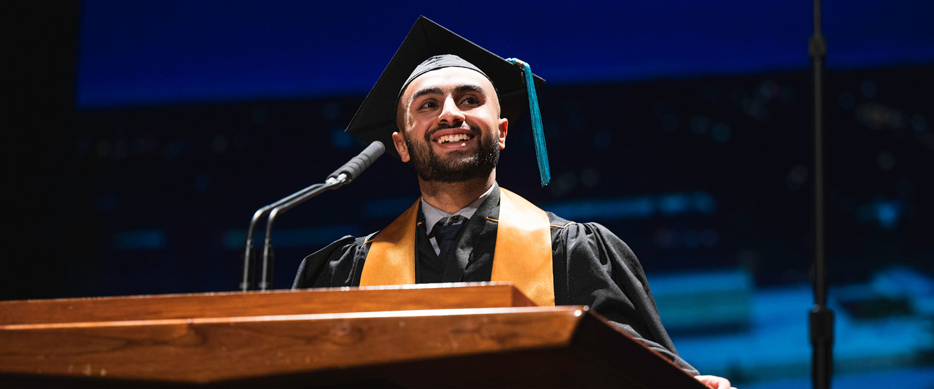 A Purdue student on his graduation