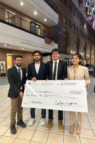 Nolan Navigators, comprised of Pratik Borkar, Priyam Sarkar, Samridhi Vats, and Zeeshan Gilani