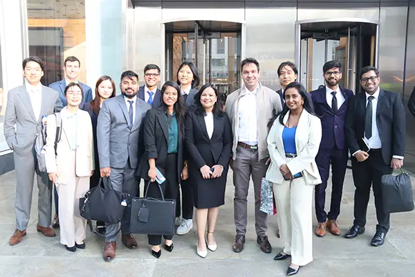 Group photo at Bank of America, NYC