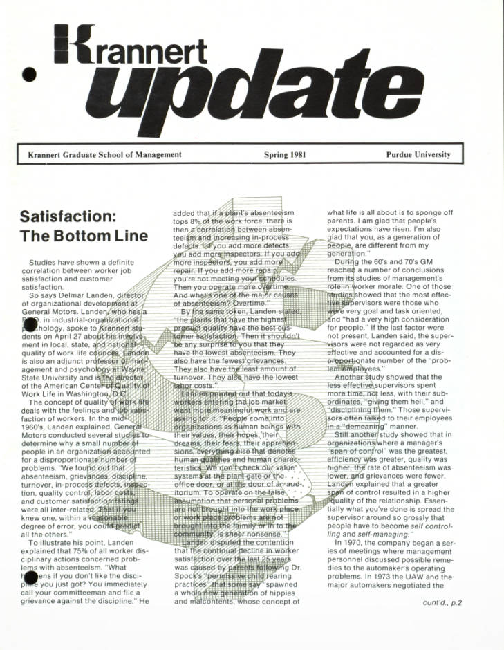 Krannnert update, spring 1981