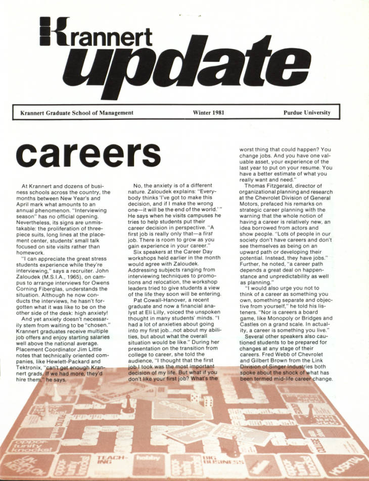 Krannert update, winter 1981