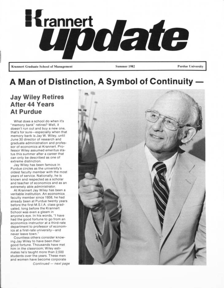 Krannert update, summer 1982