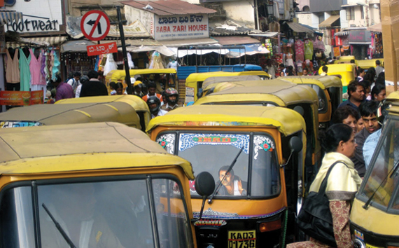 Bust street in India