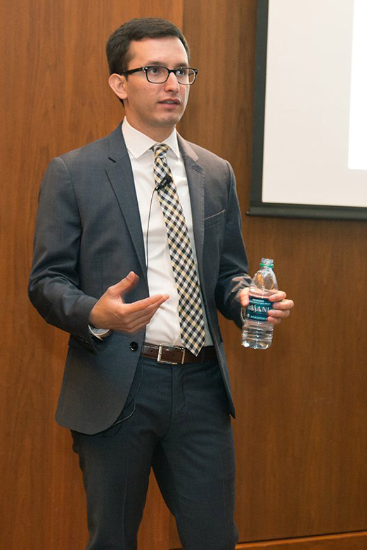 Pablo Puente gives a talk at Purdue