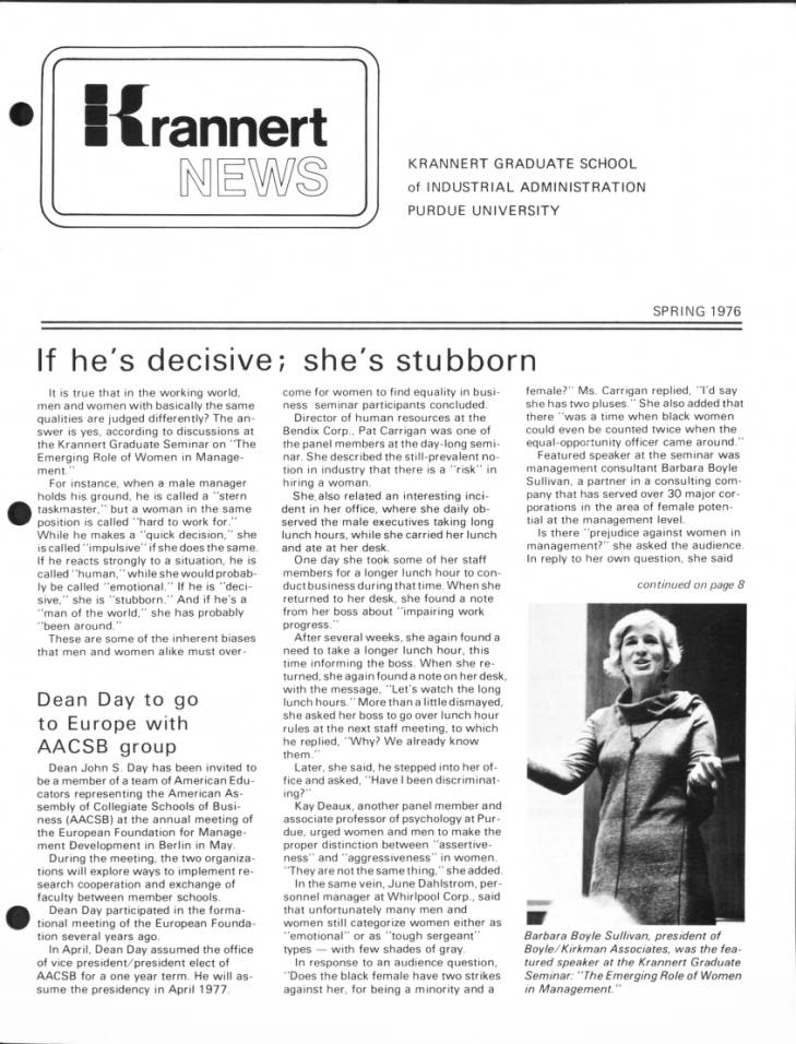  Krannert news, spring 1976