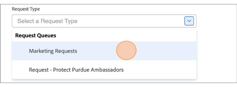 select marketing request