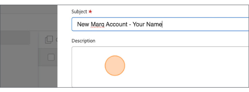 create a new marq account