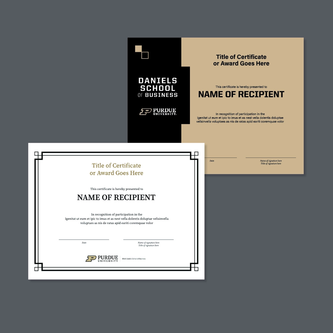 Sample of certificate template design