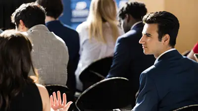 People attending a conference