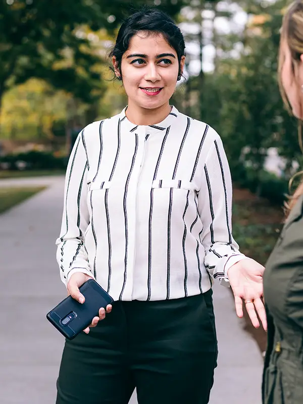 Woman shaking hands