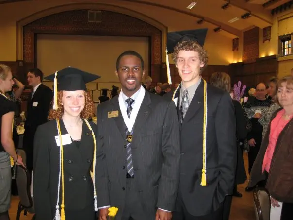 2008 Graduation with fellow ambassadors Laura Kightlinger and Matt Jackson