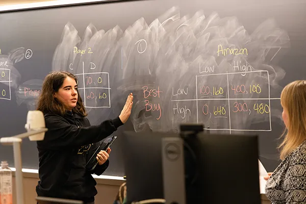 Erin Yetter with some students