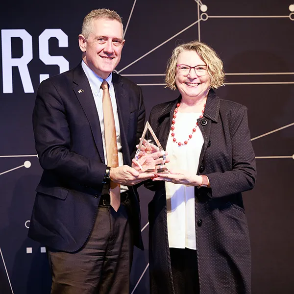 Dean Jim Bullard and Gail Farnsley