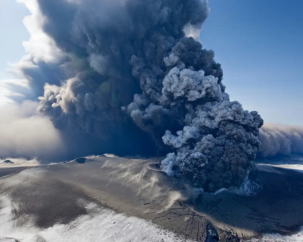 Volcano eruption