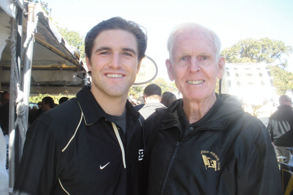 Steuart Martens taking a break after his appearance on The Apprentice to visit Purdue