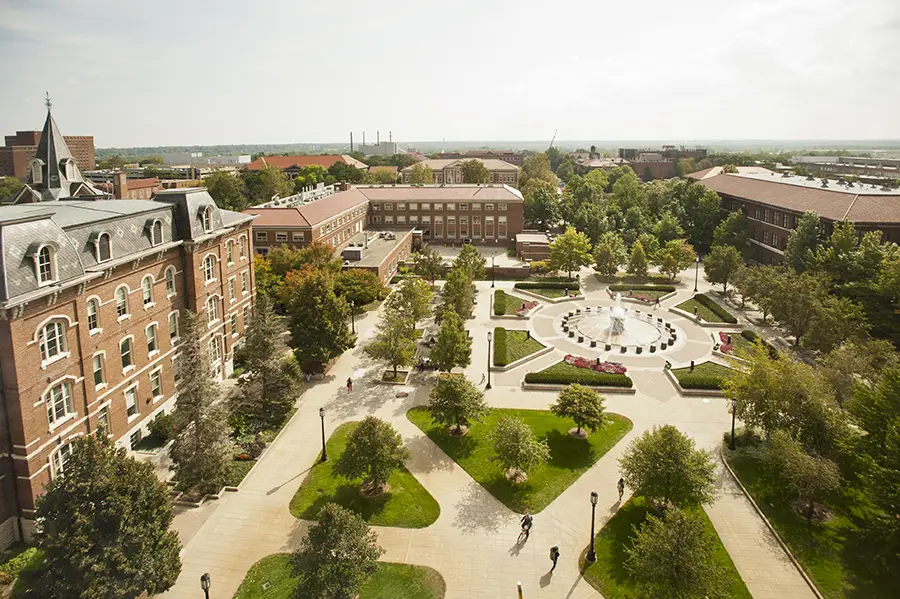 Aerial photo of campus