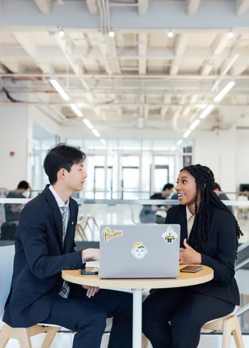 BAIM students in conversation