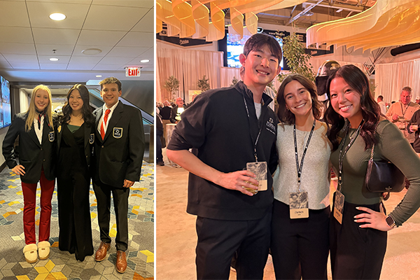 Minzie with DECA teammates