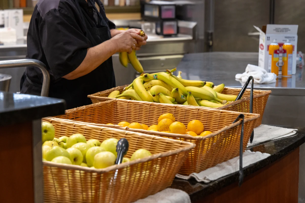 Fruit in baskets to grab and go