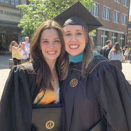 Elizabeth Miller at commencement