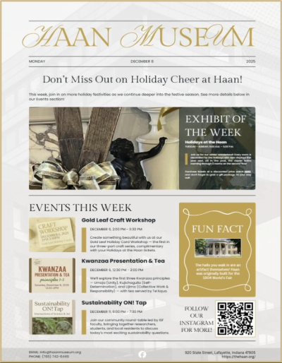 Haan Museum Newsletter Example