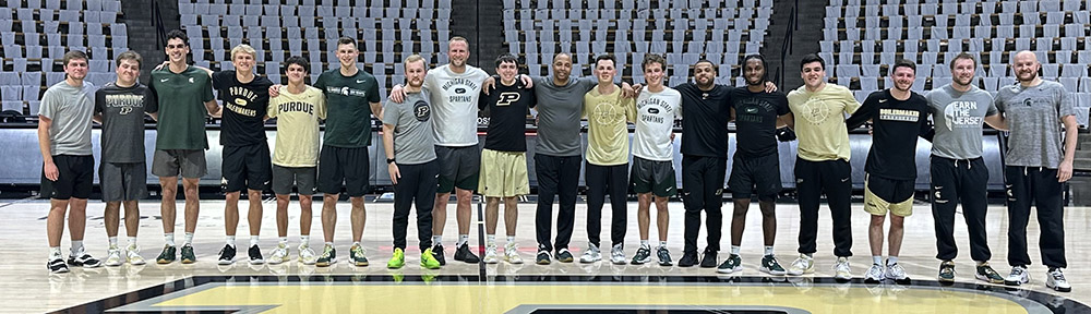 Kyle with Purdue basketball managers